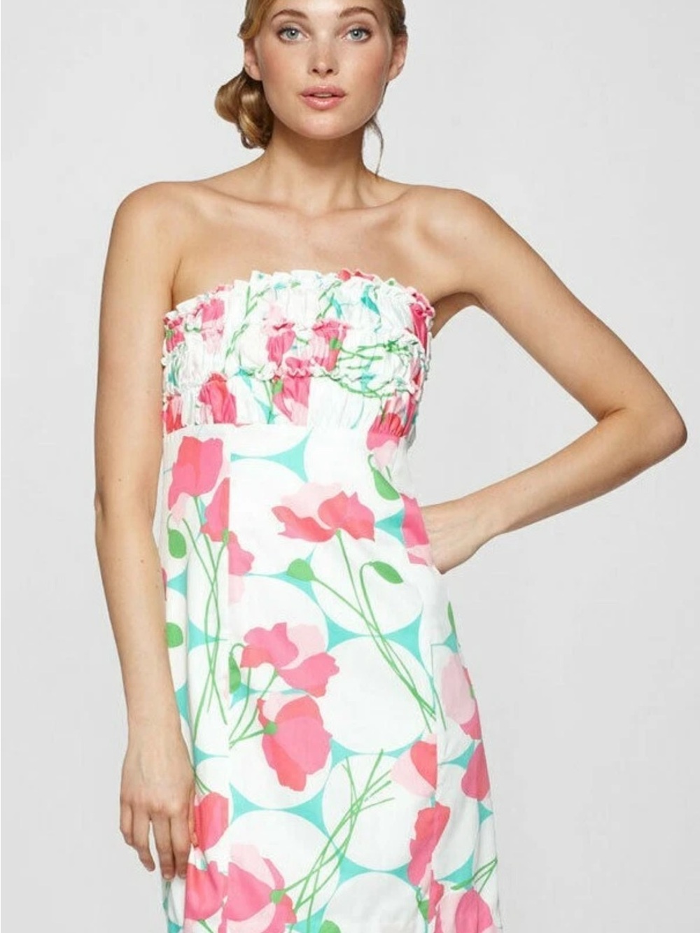 Lilly Pulitzer Franco strapless dress White had me a blast dress Sz 8 EUC - Picture 3 of 15